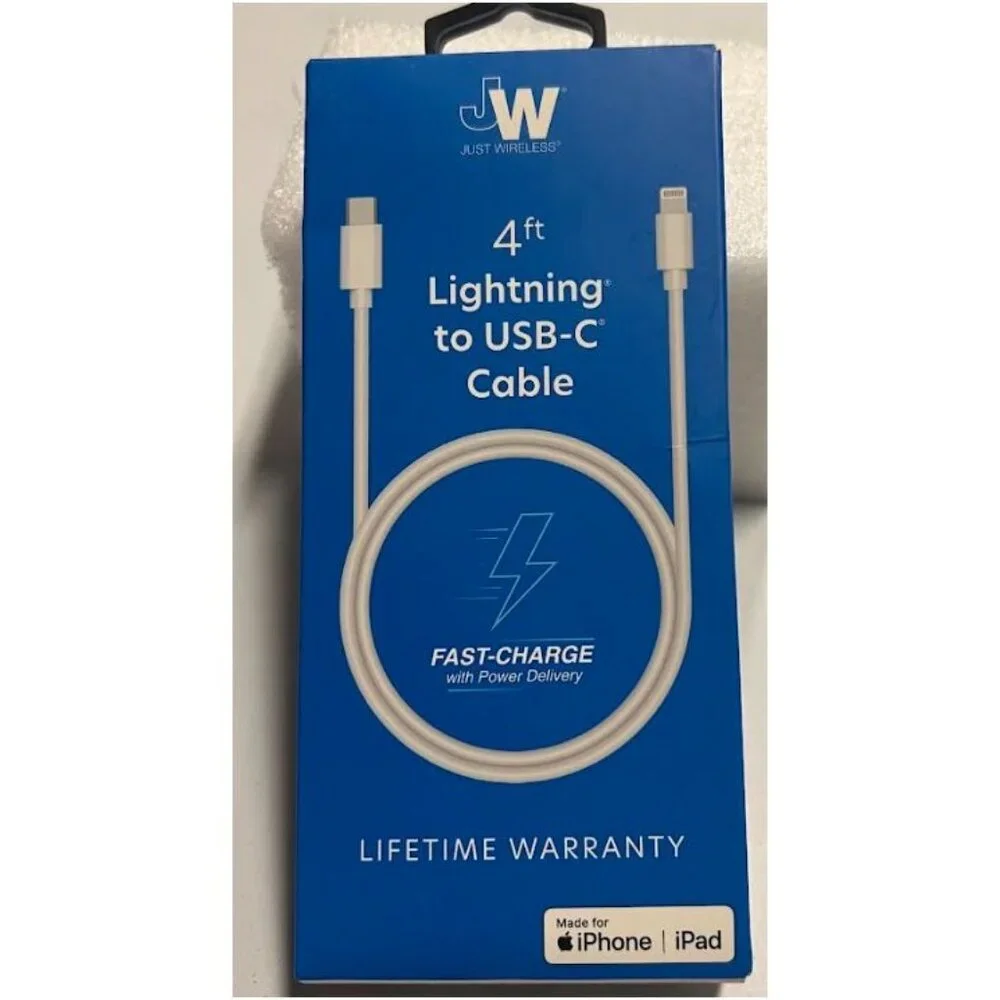 Just Wireless Lightning to USB-A Cable 6 ft MFi Certified Durable